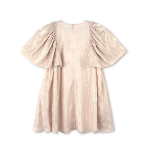 Kenzo Kids Girls Gold Logo Flutter Jacquard Lamé Dress Size 10A - Picture 13 of 13